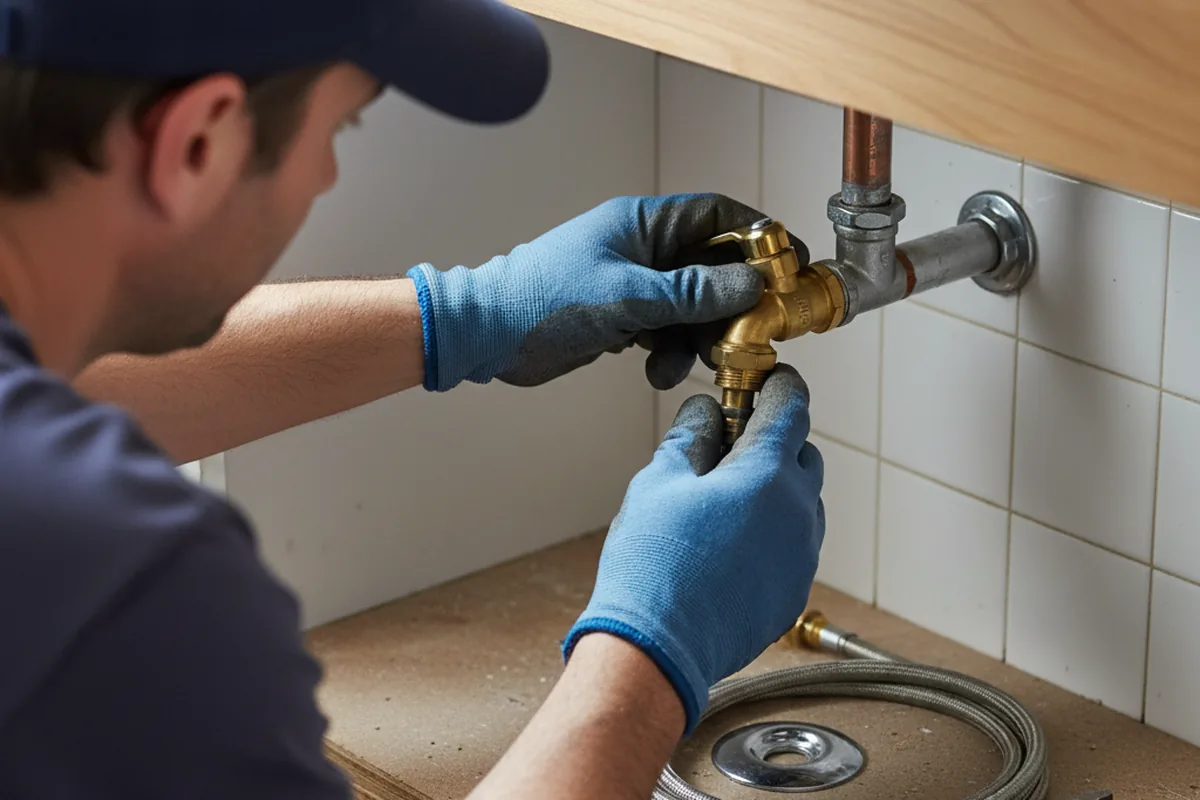 Shutoff valve and fitting work during Faucet and Fixture Repair in Hermiston